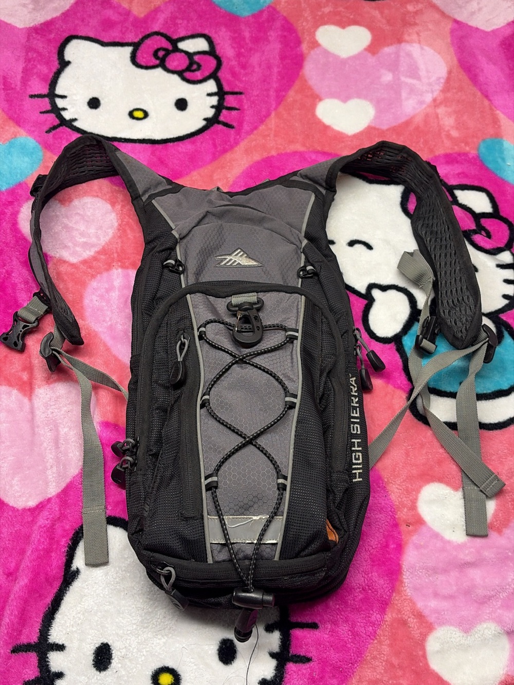 High Sierra Black and Gray Hydration Backpack Sling